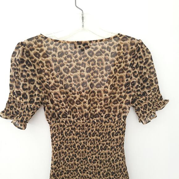 Majorelle Lexi Dress Smocked Mini Revolve Short Sleeves Ruched Bust Women XXS - Picture 5 of 11